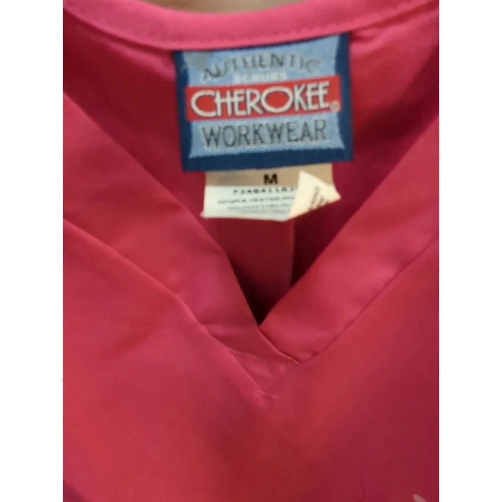 Chreokee dark pink scrubs top pants set women M Medium w/tags cargo pants w/MARK